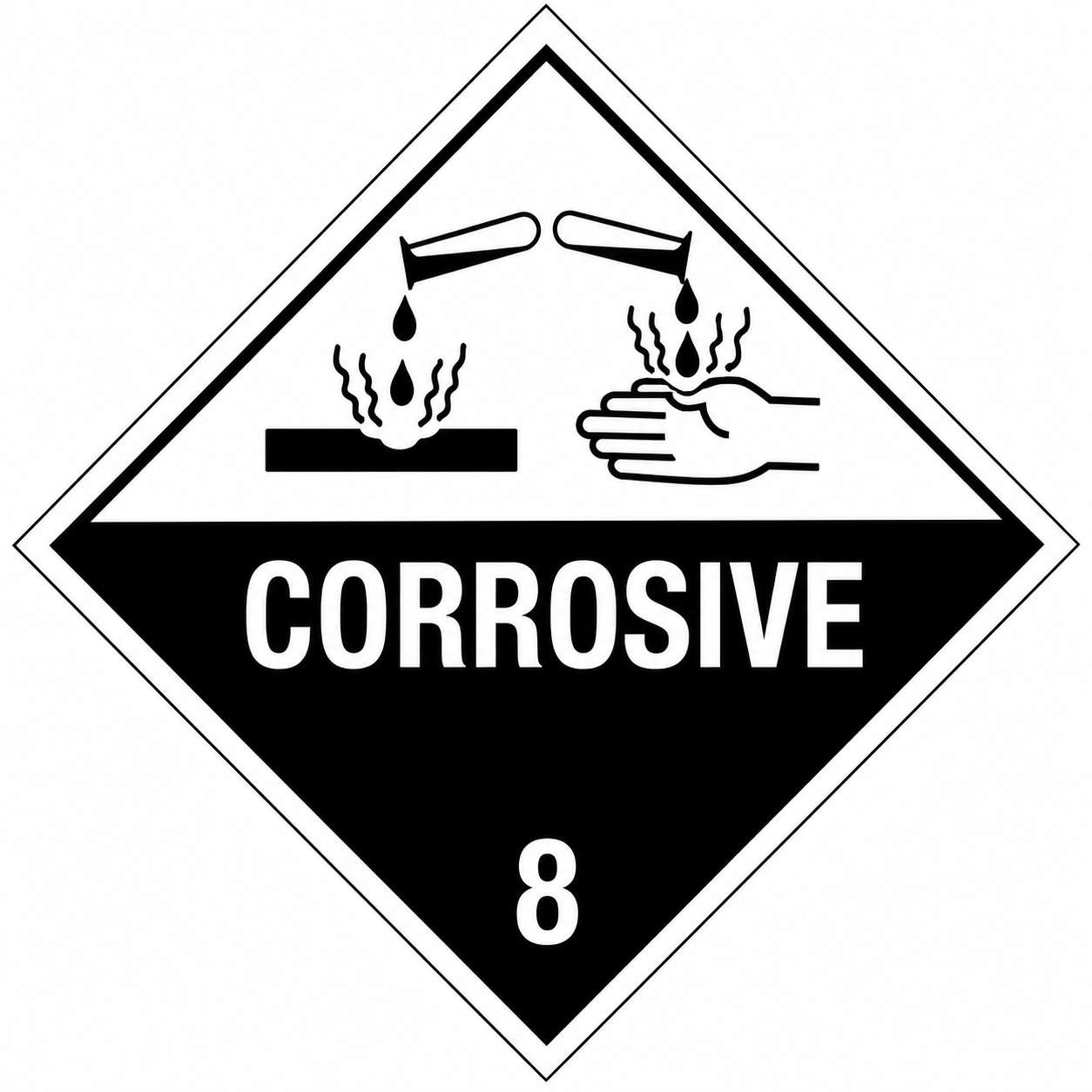 Class 8 Corrosive Label